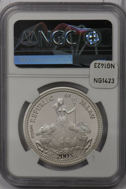 Palau 1995 200 Dollars silver NGC Proof 70UC Essai United Nations Member 50th An