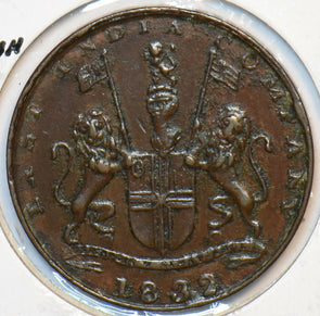 British India 1832 AD (AH1247) 1/4 Anna Lion animal Bombay 296175 combine shippi
