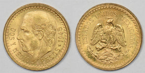 Mexico 1945 2.5 Peso gold GL0277 combine shipping