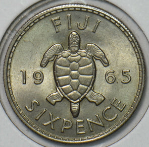 Fiji 1965 6 Pence Sea turtle animal BU 297071 combine shipping