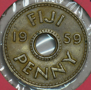 Fiji 1959 Penny 153097 combine shipping