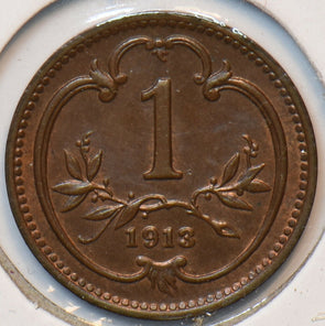 Austria 1913 Heller Eagle animal 193392 combine shipping
