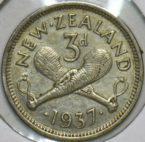 New Zealand 1937 3 Pence 903672 combine shipping