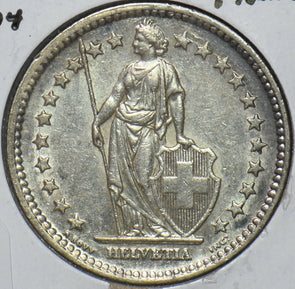 Switzerland 1944 2 Francs 194565 combine shipping