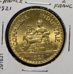 France 1921 2 Francs  291631 combine shipping