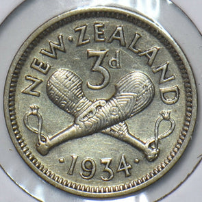 New Zealand 1934 3 Pence 903256 combine shipping