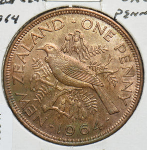 New Zealand 1964 Penny Tui Bird 198947 combine shipping