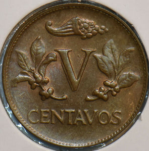 Colombia 1962 5 Centavos 196314 combine shipping