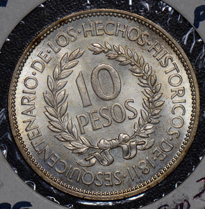 Uruguay 1961 10 Pesos silver U0044 combine shipping