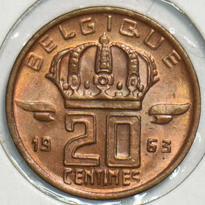 Belgium 1963 20 Centimes 298526 combine shipping