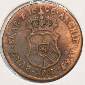 Spanish Netherlands 1696 Duit 295696 combine shipping