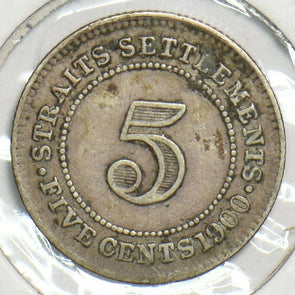 Straits Settlements 1900 5 Cents 298363 combine shipping
