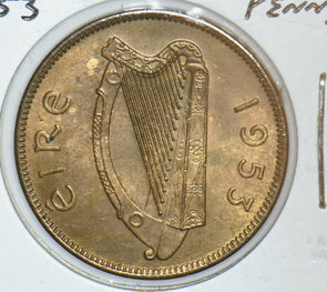 Ireland 1953 Harp 1/2 Penny Pigs animal 290996 combine shipping