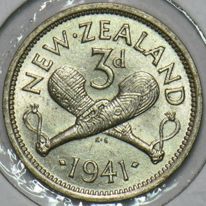 New Zealand 1941 3 Pence 491281 combine shipping