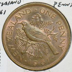 New Zealand 1961 Penny Tui Bird 198954 combine shipping