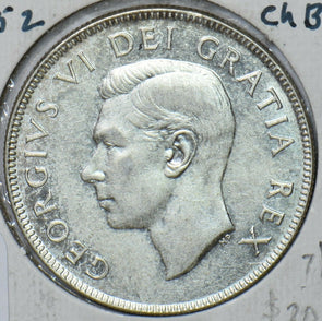 Canada 1952 50 Cents Ch BU 151002 combine shipping