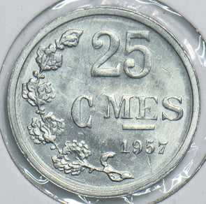 Luxembourg 1957 25 Centimes 153922 combine shipping