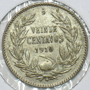 Chile 1919 S 20 Centavos Condor animal 152724 combine shipping