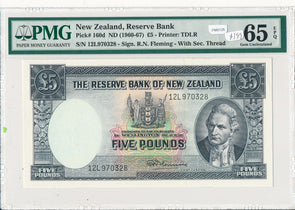 New Zealand 1960 ~7 5 Pound PMG GEM UNCIRCULATED 65 EPQ PM0125 pick# 160d combin