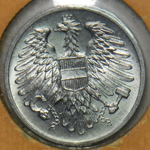 Austria 1954 2 Groschen Eagle animal UNC 151668 combine shipping