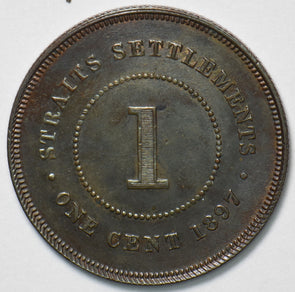 Straits Settlements 1897 Cent S0299 combine shipping