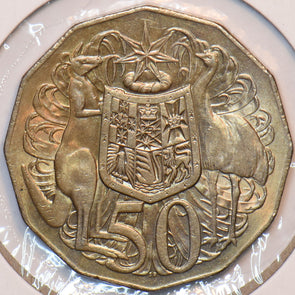 Australia 1969 50 Cents Kangaroo animal Emu 151573 combine shipping