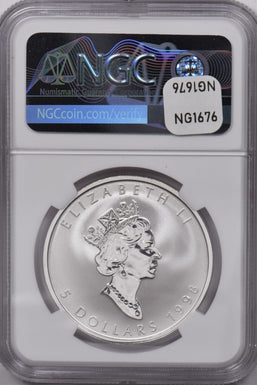 Canada 1998 5 Dollar Silver NGC SP 70 Maple Leaf RCM 90th Anniversary NG1676 com