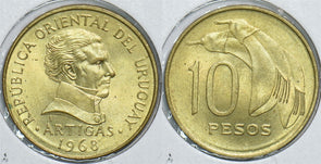 Uruguay 1968 10 Pesos 198532 combine shipping