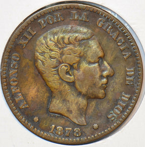 Spain 1878 10 Centimos 195333 combine shipping