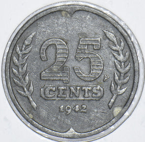 Netherlands 1942 25 Cents 190868 combine shipping