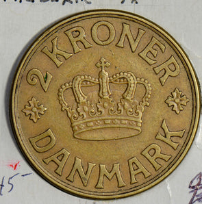 Denmark 1938 2 Kroner  D0070 combine shipping