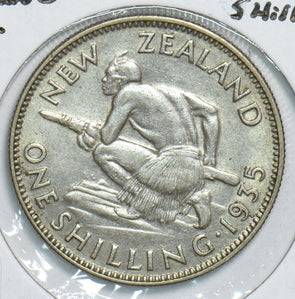 New Zealand 1935 Shilling 298801 combine shipping