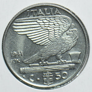 Italy 1941 50 Centesimi Eagle animal 198151 combine shipping