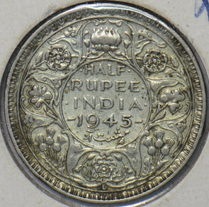 British India 1945 1/2 Rupee 194491 combine shipping