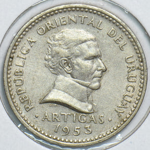 Uruguay 1953 10 Centesimos 240960 combine shipping