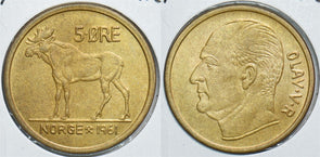 Norway 1961 5 Ore Elk 153891 combine shipping