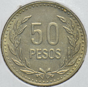 Colombia 1991 50 Pesos Eagle animal 293491 combine shipping