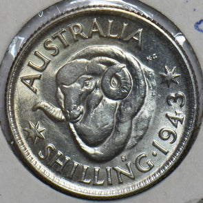 Australia 1943 S Shilling Merino ram animal 902625 combine shipping