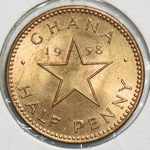 Ghana 1958 1/2 Penny 298438 combine shipping