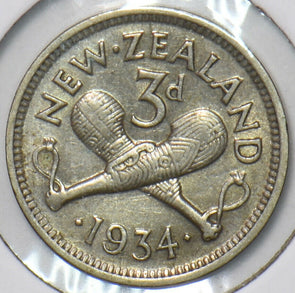 New Zealand 1934 3 Pence 903181 combine shipping