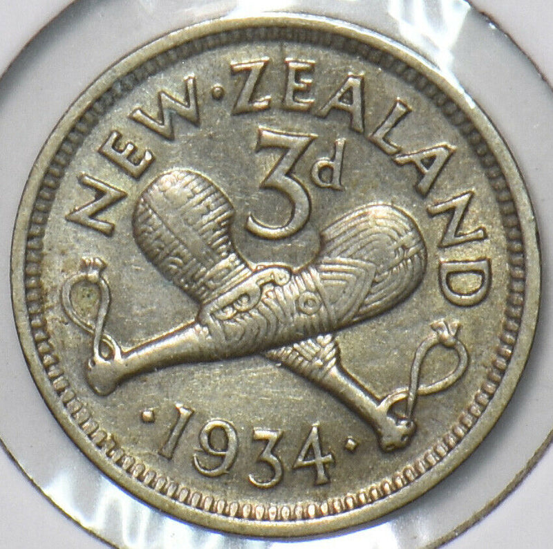 New Zealand 1934 3 Pence 903181 combine shipping