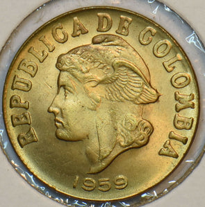 Colombia 1959 2 Centavos 297462 combine shipping