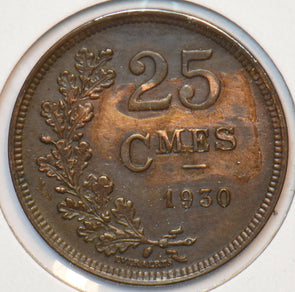 Luxembourg 1930 25 Centimes Lion animal 296096 combine shipping