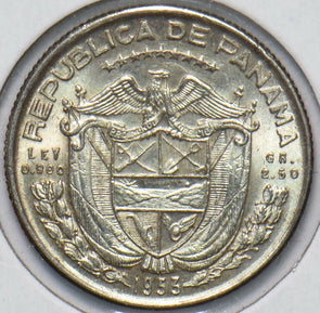 Panama 1953 Silver 1/10 Balboa Eagle animal 292598 combine shipping