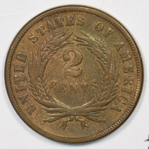 1865 Two Cents Clean F-VF U0196