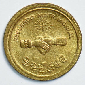 Mexico 1970 's Medal Wedding token Recuerdo Matrimonial 198080 combine shipping