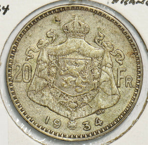 Belgium 1934 20 Francs 0 197816 combine shipping