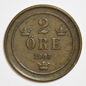Sweden 1907 2 Ore 240628 combine shipping