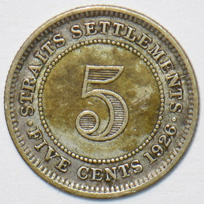 Straits Settlements 1926 5 Cents 903291 combine shipping
