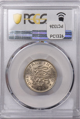 Cyprus 1949 Shilling PCGS MS 64 PC1326 combine shipping